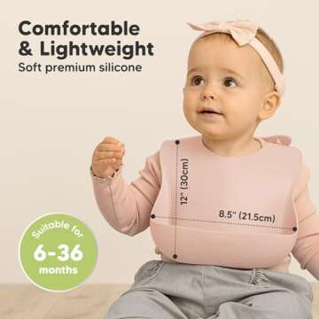 KeaBabies Silicone Bibs - Easy Clean Baby Mealtime Gear