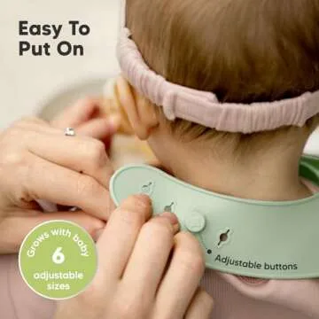 KeaBabies Silicone Bibs - Easy Clean Baby Mealtime Gear