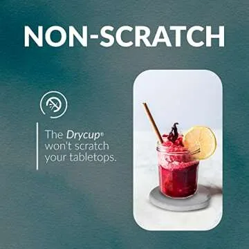 Momo Lifestyle Coasters for Drinks Drycup Stone Coaster Ultra Absorbent Made of Diatomaceous Earth Ideal for Wooden and Coffee Table Non Scratch Condensation Drink Coasters (2 Pack)