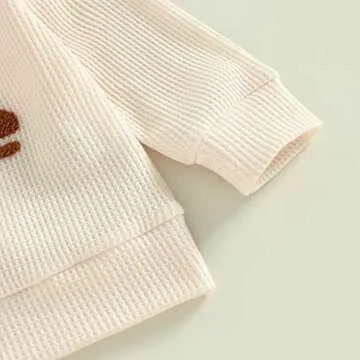 Toddler Waffle Outfit Set for Fall Winter - Soft & Cute