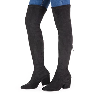 Stylish Mtzyoa Over The Knee Boots for Women in Black