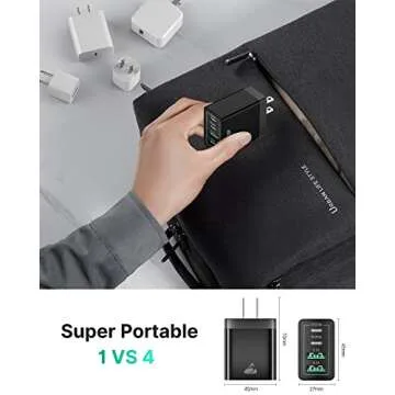 USB C Charger Block, 40W USB C Wall Charger PD+QC 3.0 Double Port Power Adapter, 4-Port Multiport Fast Charging Block Plug for iPhone 15 Plus 14 13 12 11 Pro Max XS XR X 8 7 6 SE, iPad, Samsung, Moto