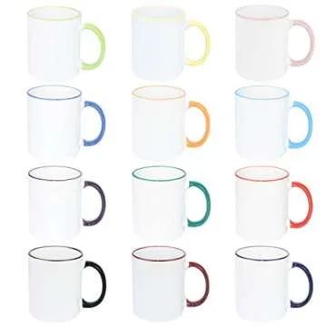 Sublimation Coffee Mug Set 11oz in Vibrant Colors