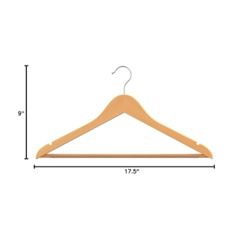 Durable HOUSE DAY Wooden Hangers for Clothes Storage