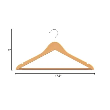 Durable HOUSE DAY Wooden Hangers for Clothes Storage