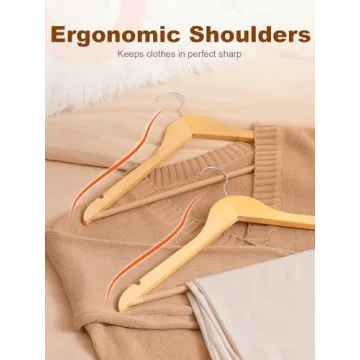Durable HOUSE DAY Wooden Hangers for Clothes Storage