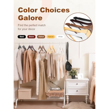 Durable HOUSE DAY Wooden Hangers for Clothes Storage