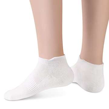 Women's Ankle Cotton Socks - Low Cut Athletic Sports Running Breathable Thin No Show Socks With Tab ...