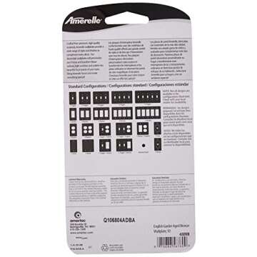 Amerelle 43DVB English Garden Wallplate, 1 Duplex, Aged Bronze