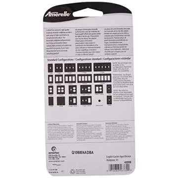 Amerelle 43DVB English Garden Wallplate, 1 Duplex, Aged Bronze