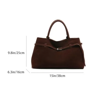 Stylish JQWYGB Faux Suede Tote Bag for Women