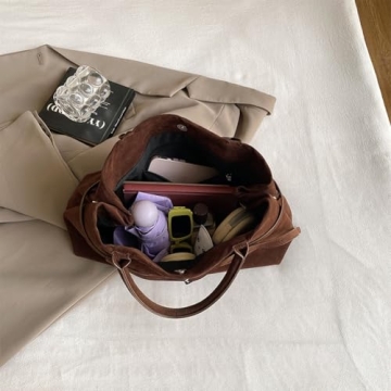 Stylish JQWYGB Faux Suede Tote Bag for Women