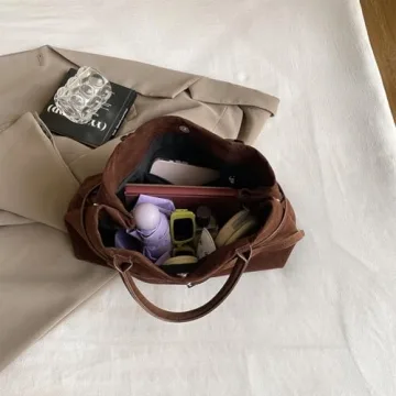 Stylish JQWYGB Faux Suede Tote Bag for Women