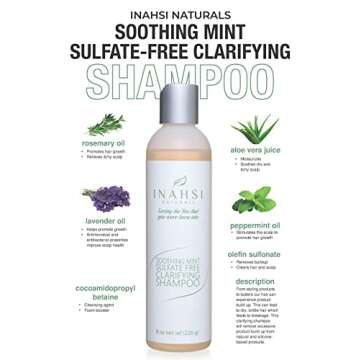 INAHSI Soothing Mint Clarifying Shampoo - Gentle Cleansing for Curls