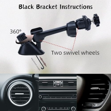 Cherishching Car Cymbal Air Vent Mount for Musical Drives