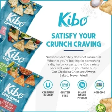 Kibo Chickpea Chips - High Protein Snack Variety Pack