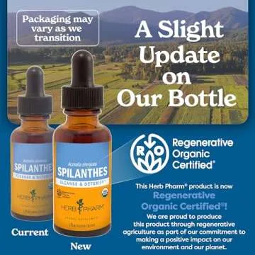 Herb Pharm Certified Organic Spilanthes Liquid Extract for Cleansing and Detoxification - 1 Ounce