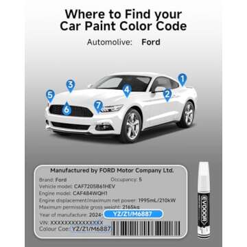 EVOOOR Touch Up Paint Pen for Ford Cars - Perfect Match