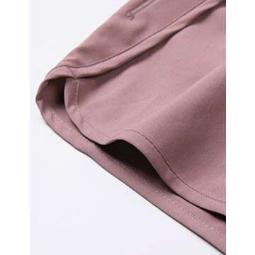 CRZ Yoga Womens Lightweight Gym Athletic Workout Shorts Liner 4" - Quick Dry Running Sport Spandex Shorts Mesh Zipper Pockets Mauve Small