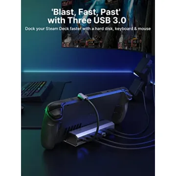 JSAUX Dock for Steam Deck with 4K HDMI and 100W Charge
