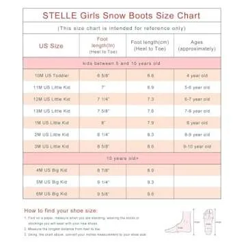 Stelle Girls Faux Fur Snow Boots Warm Winter with DIY Charm Chains Ankle Shoes for Little/Big Kids