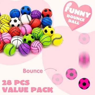 JOYIN Kids Valentine Sports Bouncy Balls for Classroom Exchange