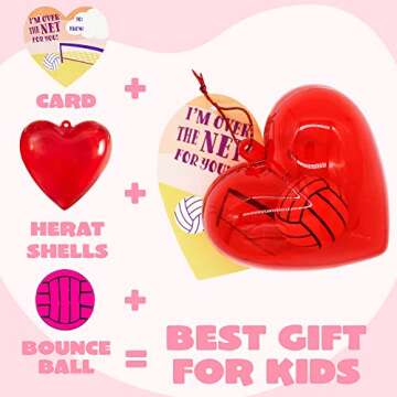 JOYIN Kids Valentine Sports Bouncy Balls for Classroom Exchange
