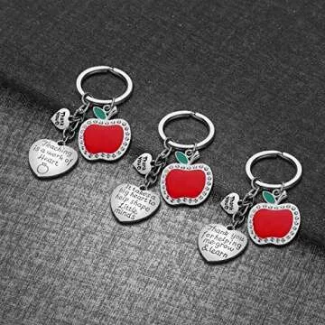 iWenSheng 3PCS Teacher Keychain Gifts for Women