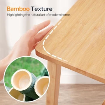 HOOBRO Bamboo Dining Bench - Stylish, Sturdy, Easy Assembly