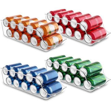 Utopia Kitchen Clear Soda Can Organizer Set of 4 Bins