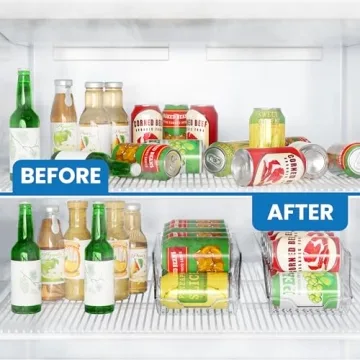 Utopia Kitchen Clear Soda Can Organizer Set of 4 Bins