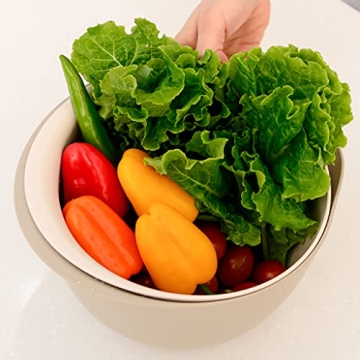 BLUE GINKGO Rice Strainer Colander Set BPA Free Kitchen Essential