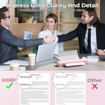COLORWING Portable Thermal Printer M08F – Wireless Printer for All Devices