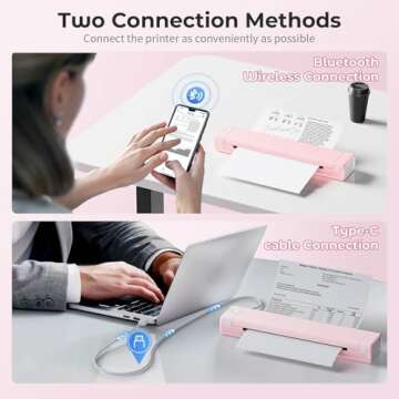 COLORWING Portable Thermal Printer M08F for Travel and Home