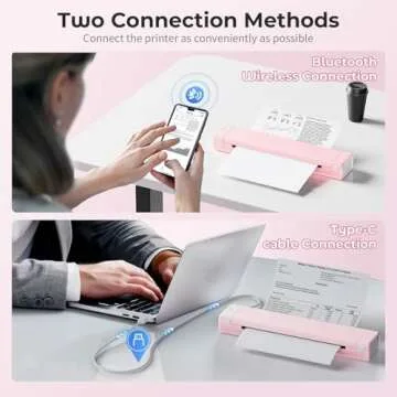 COLORWING Portable Thermal Printer M08F for Travel and Home