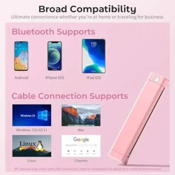 COLORWING Portable Thermal Printer M08F for Travel and Home