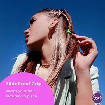 Goody Slideproof Women's Bobby Pin - 48 Count, Crimpled Black - 2 Inch Pain-Free Pins to Style and Secure All Hair Types