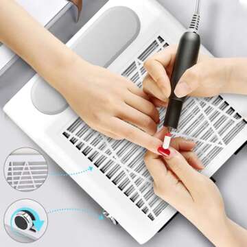 CoFashion 80W Nail Dust Collector Vacuum for Salons and Home Use
