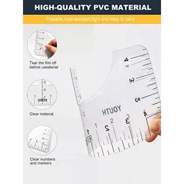 Tshirt Ruler Guide for Perfect Vinyl Alignment in Crafts