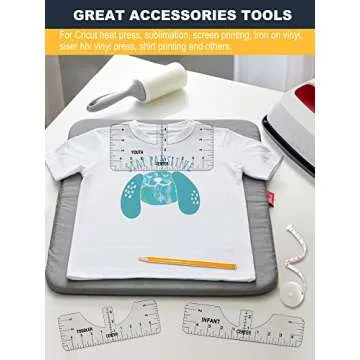 Tshirt Ruler Guide for Perfect Vinyl Alignment in Crafts
