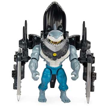 BATMAN, 4-Inch King Shark Mega Gear Deluxe Action Figure with Transforming Armor