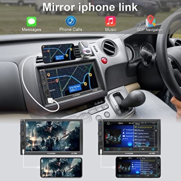 Hexahedron Double Din Car Stereo with HD Camera and Bluetooth Calling