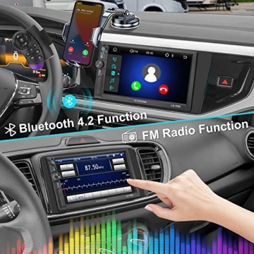 Hexahedron Double Din Car Stereo with HD Camera and Bluetooth Calling