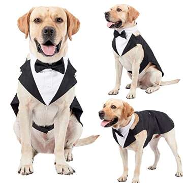 Stylish Dog Tuxedo Suit for Large Medium Breeds