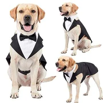 Stylish Dog Tuxedo Suit for Large Medium Breeds