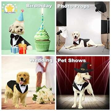 Stylish Dog Tuxedo Suit for Large Medium Breeds