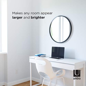 Umbra Hub Round Mirror - Stylish 24-Inch Decor for Any Room