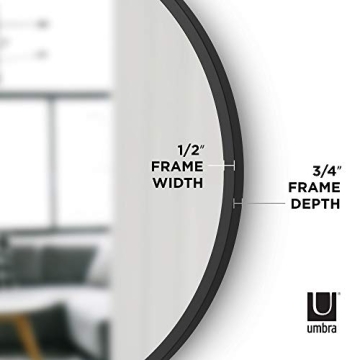 Umbra Hub Round Mirror - Stylish 24-Inch Decor for Any Room