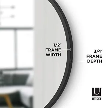 Umbra Hub Round Mirror - Stylish 24-Inch Decor for Any Room