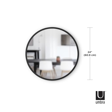 Umbra Hub Round Mirror - Stylish 24-Inch Decor for Any Room